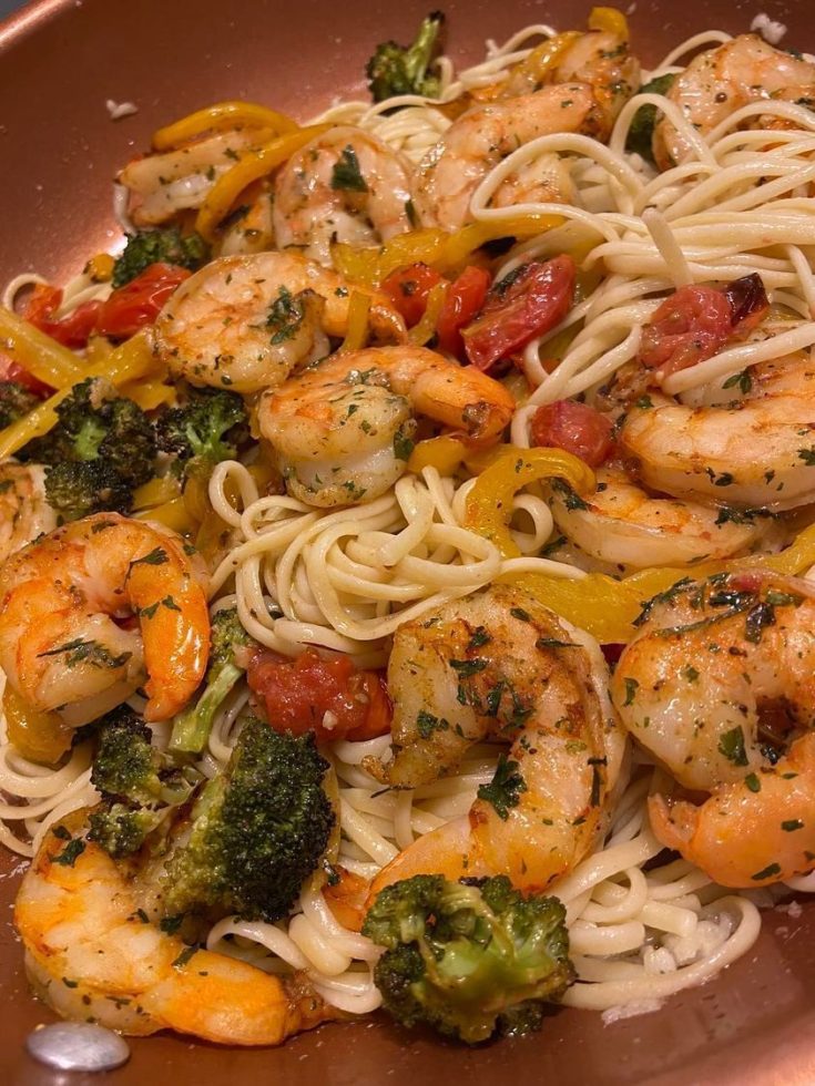 SHRIMP SCAMPI WITH SPAGHETTI