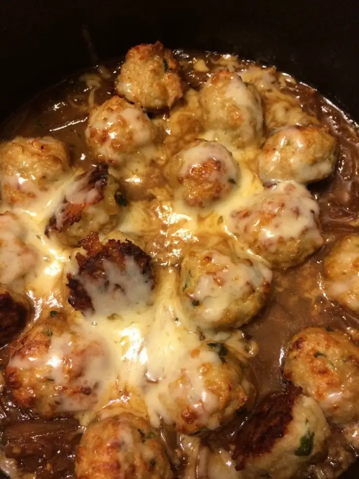 EASY FRENCH ONION CHICKEN MEATBALLS
