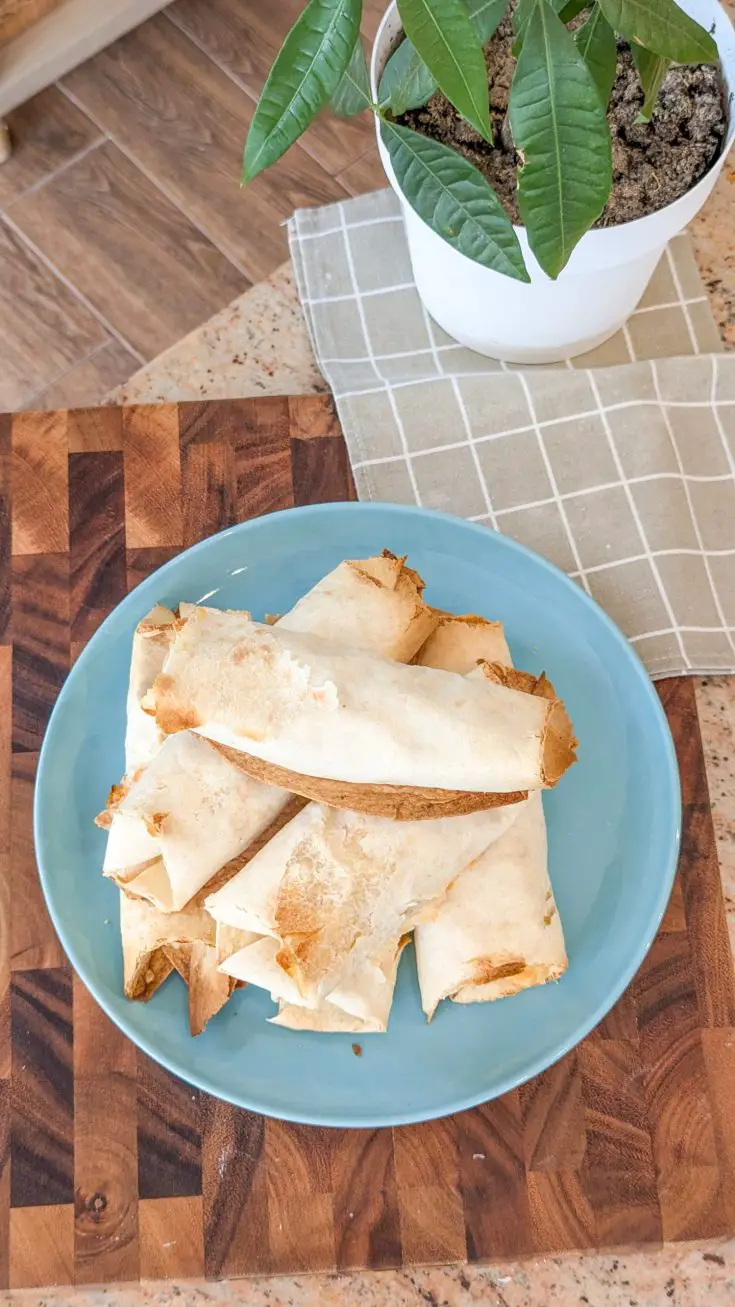 Baked chicken chimichangas