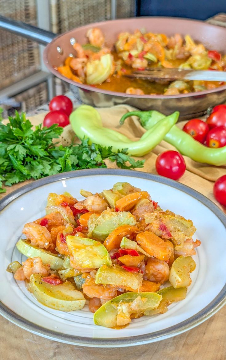 Shrimp vegetable skillet