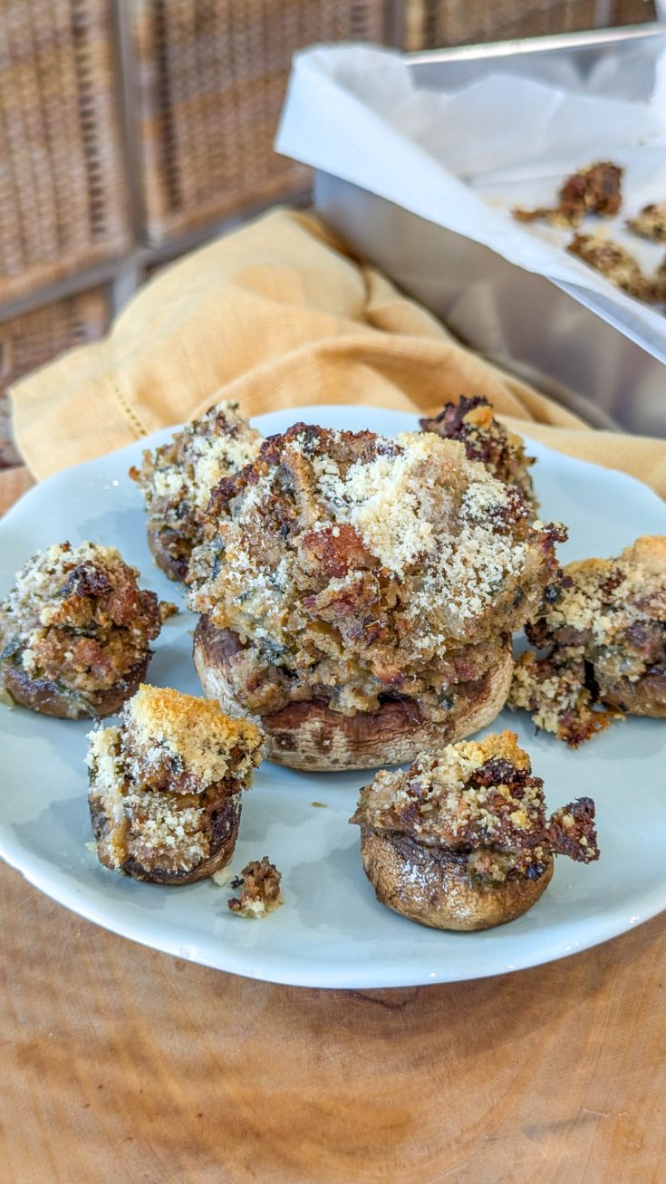 Sausage stuffed mushrooms